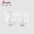 Clear Glass Pitcher Decanter mit Abziehbild